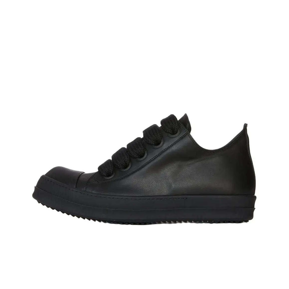 RICK OWENS Round-toe Leather Sneakers