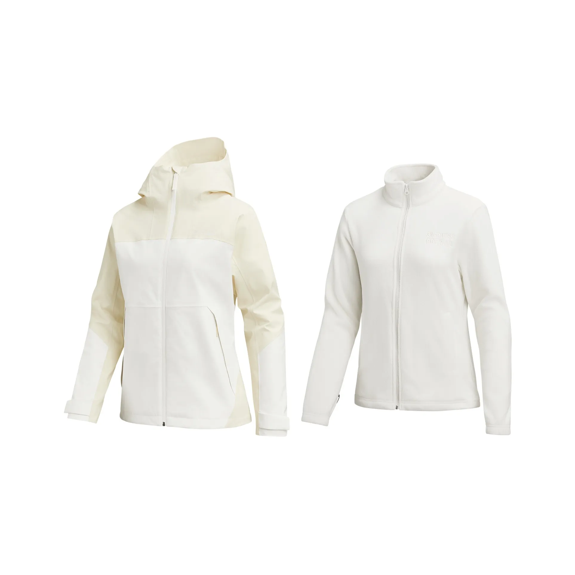 Skechers Термический Устойчивый к истиранию Дышащий Водонепроницаемый Ветрозащитный Ветровка Женский Зефир Белый