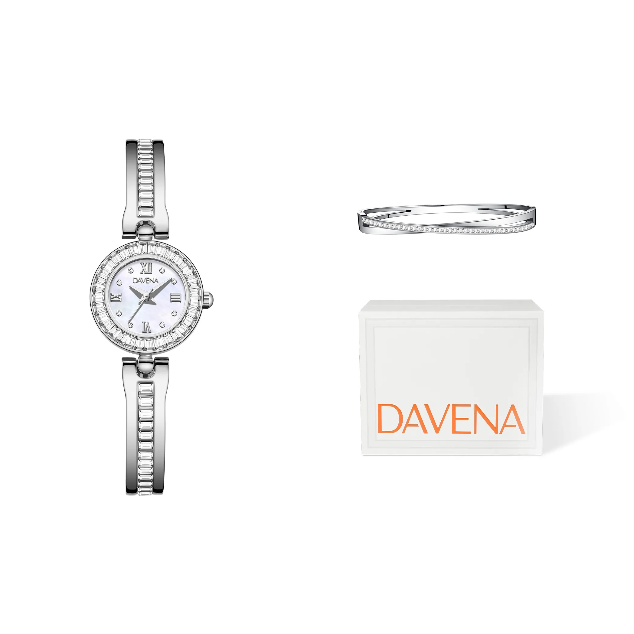 DAVENA Shining Adventure Collection Гипсофила Женские часы Кварцевый механизм Экологичный Медный ремешок