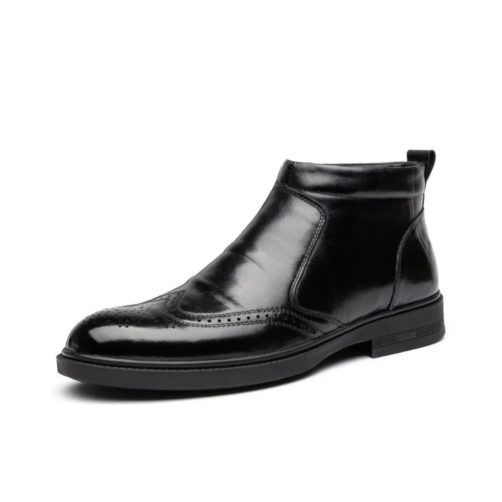 H2 Эксклюзивная премиальная мужская обувь стиль Fashion Minimalist британский стиль обувь ботильоны мужской