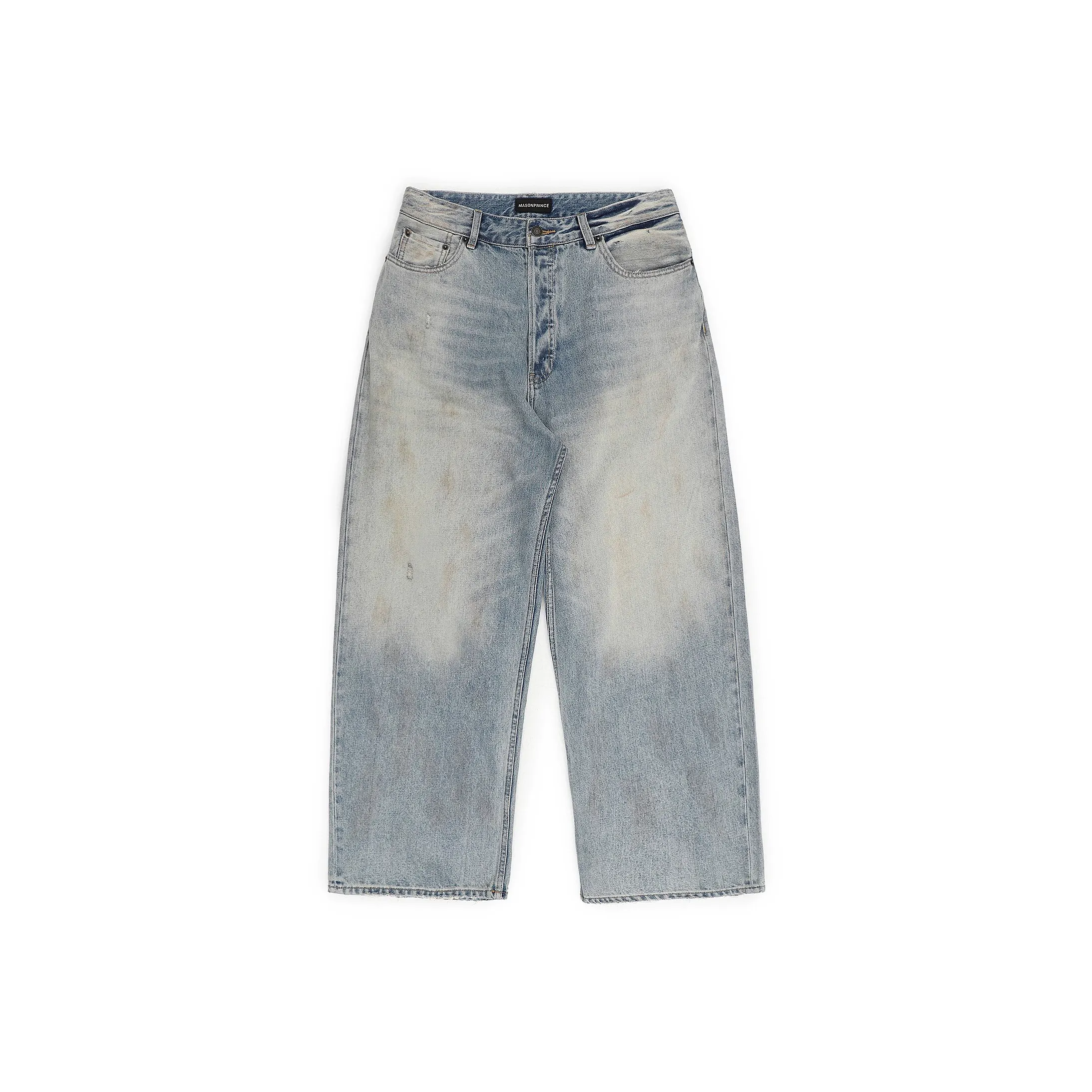 MASONPRINCE Джинсы из денима светло-голубого цвета унисекс