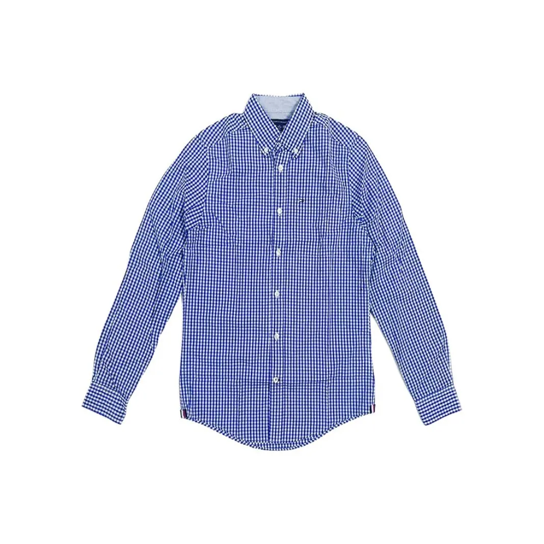 Tommy Hilfiger Мужские рубашки в синем клетчатом узоре