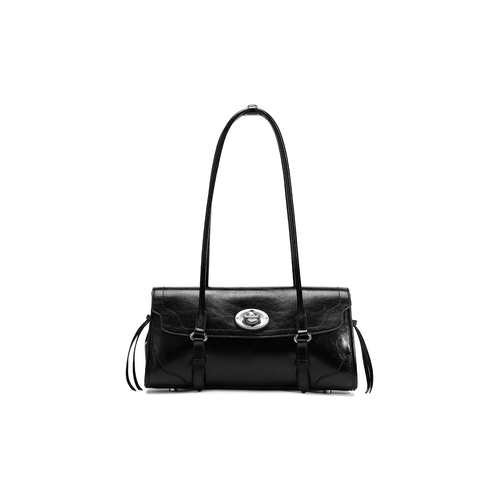 JELLYTOYBOY Коровья кожа Boundless Багетная сумка Сумка на плечо Обычный Женский Черный