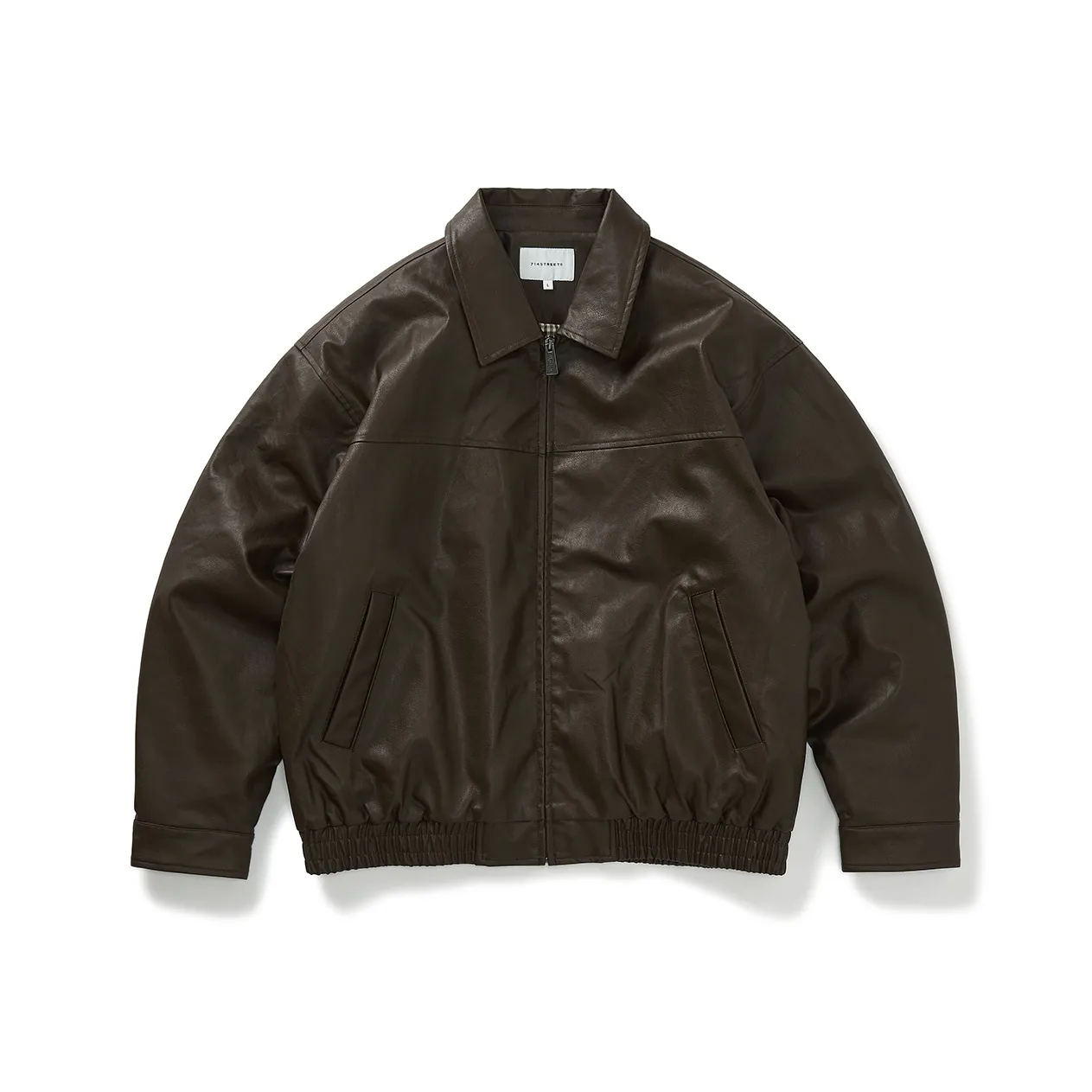 714STREET Кожа Куртка Утолщенный Пуховик Унисекс