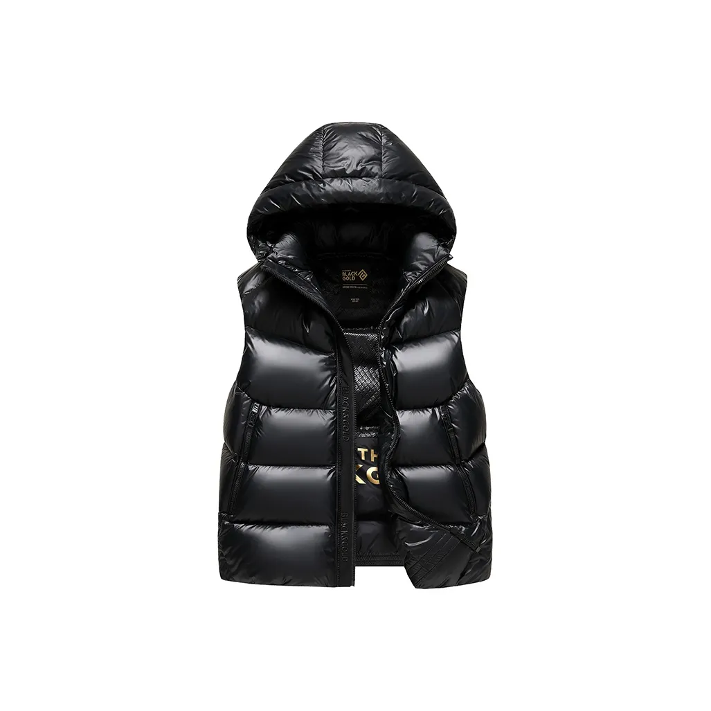 HIP HOP Boy Black Unisex Down Vest HIP HOP Мальчик Черный Унисекс Пуховый жилет