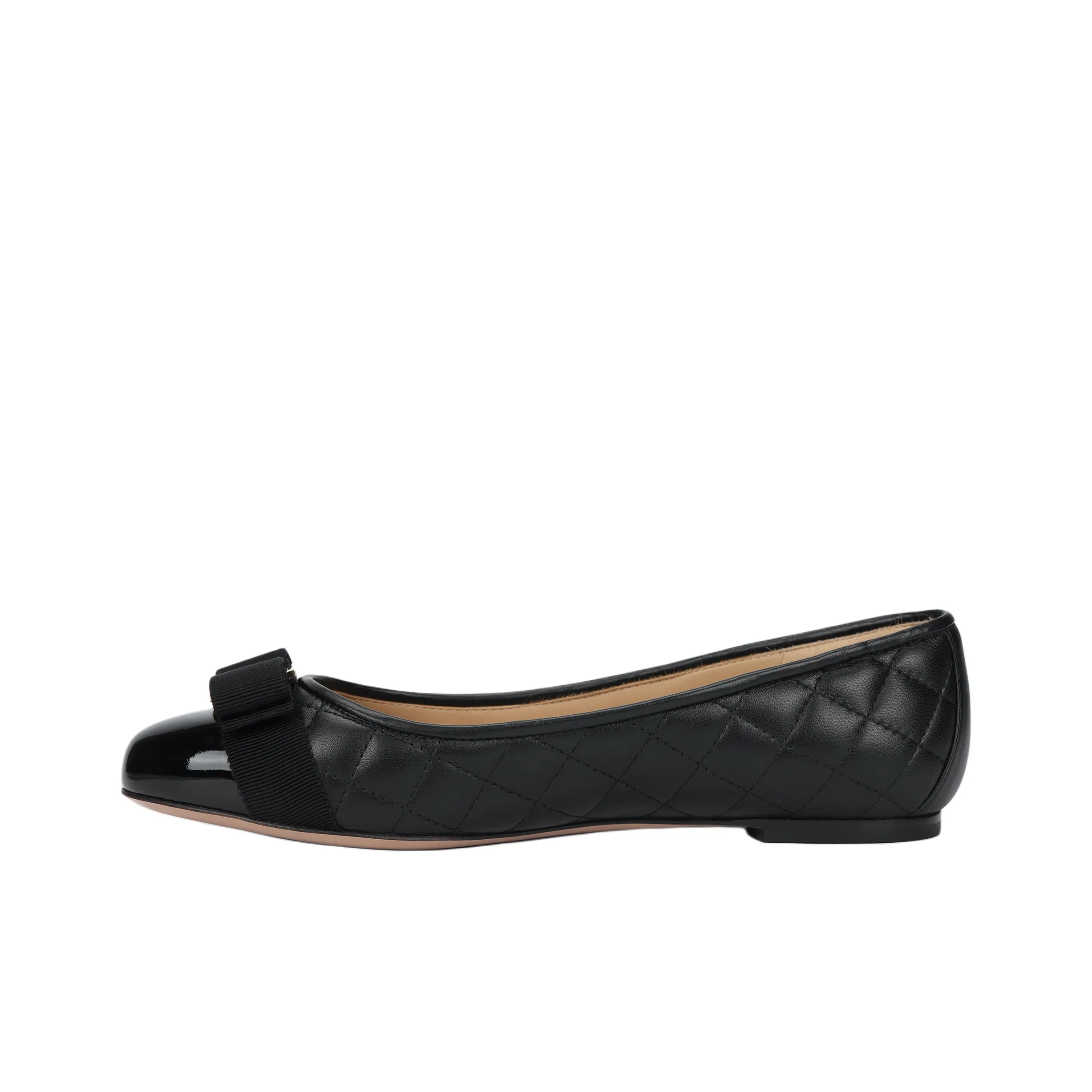 FERRAGAMO Varina Quilted Ballerina Shoes