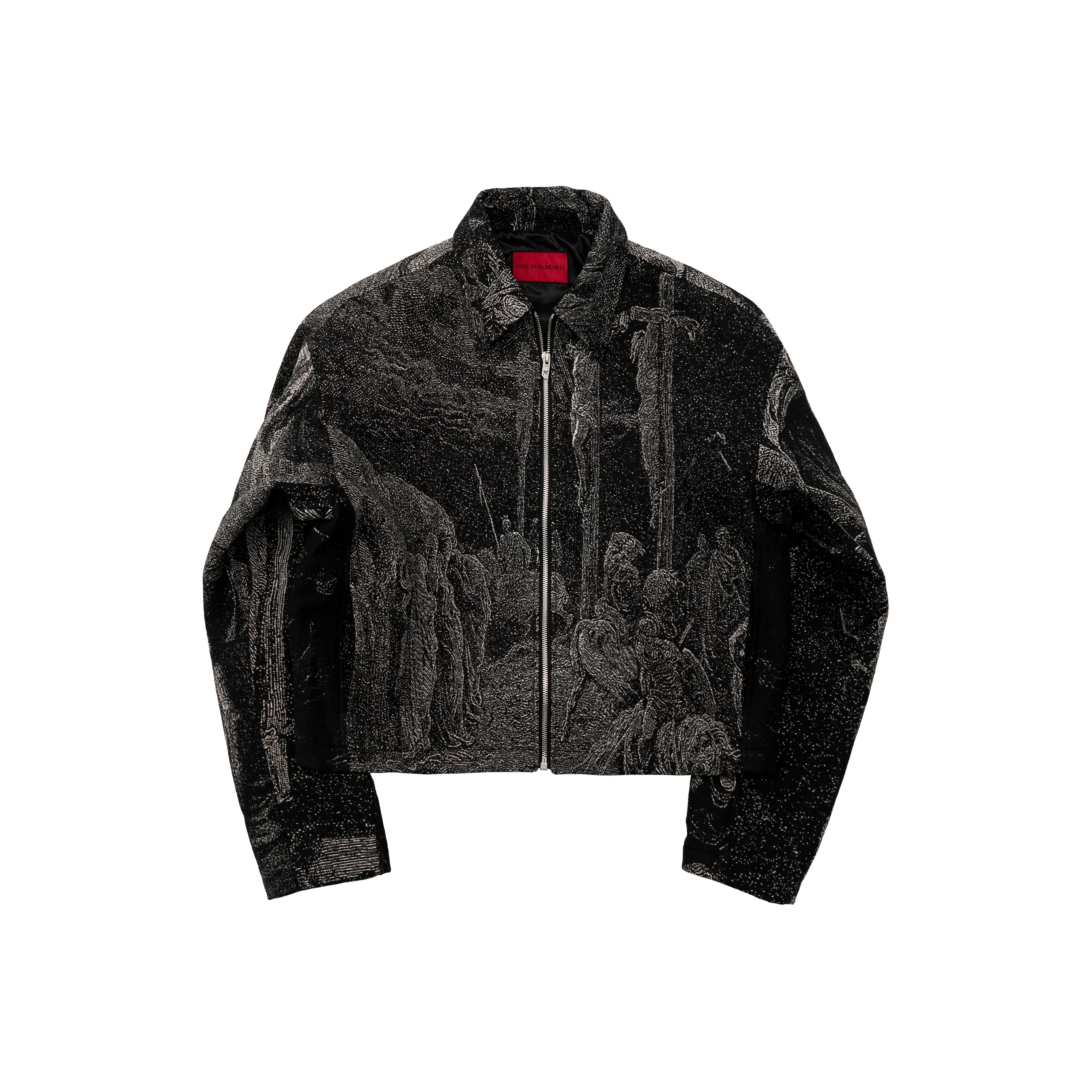 EODUP Черный Белый Жаккард Мужские Куртки