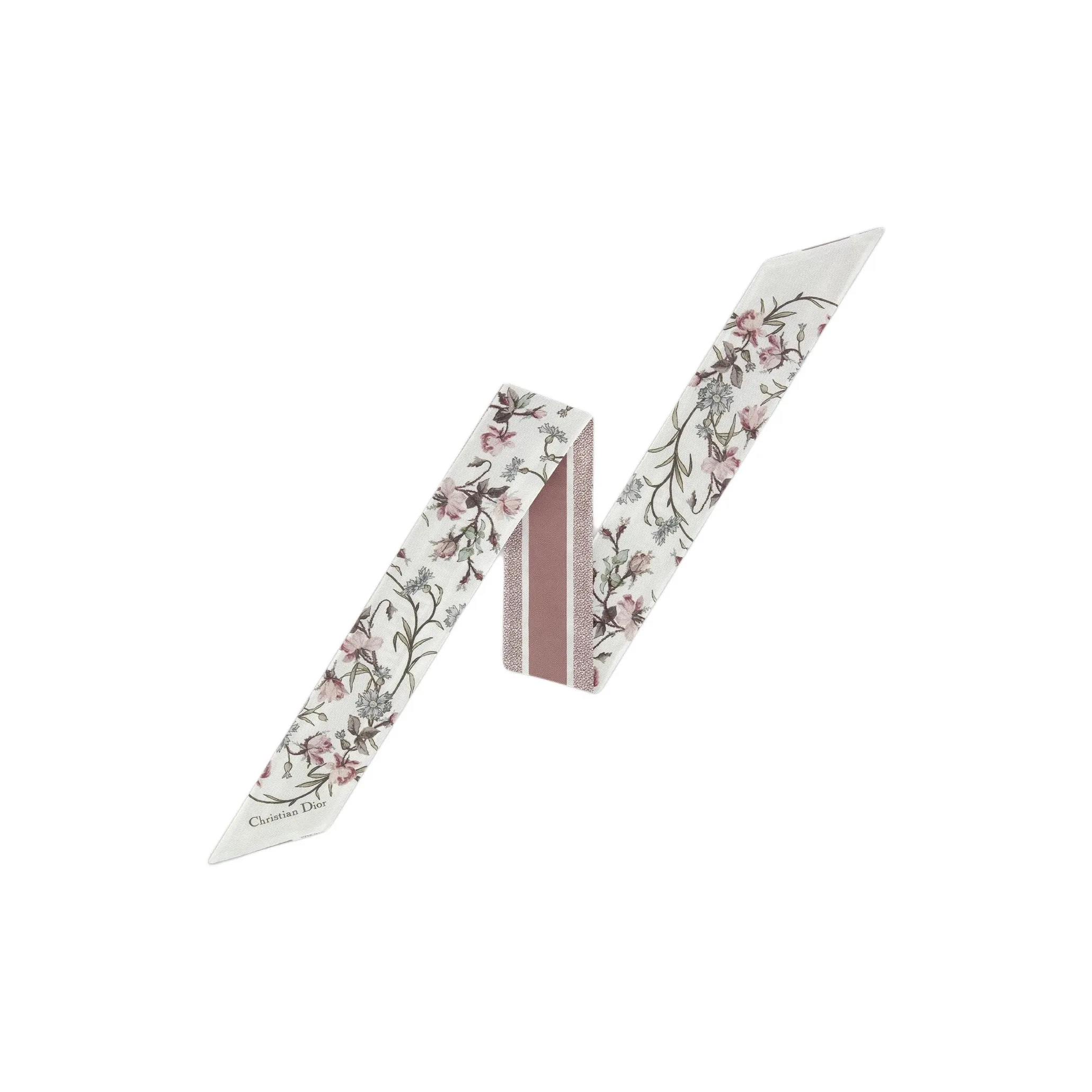 DIOR Шелковые шарфы Женские Белый Розовый