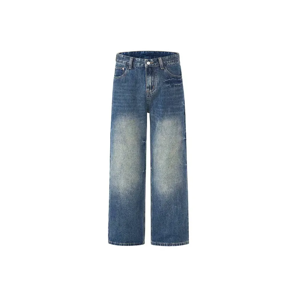 Stretch Cow Denim Washed Pants Men's