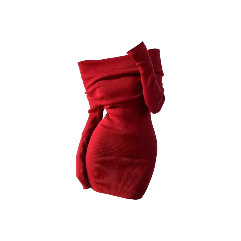 MITX Женские Длинные Платья с Длинными Рукавами