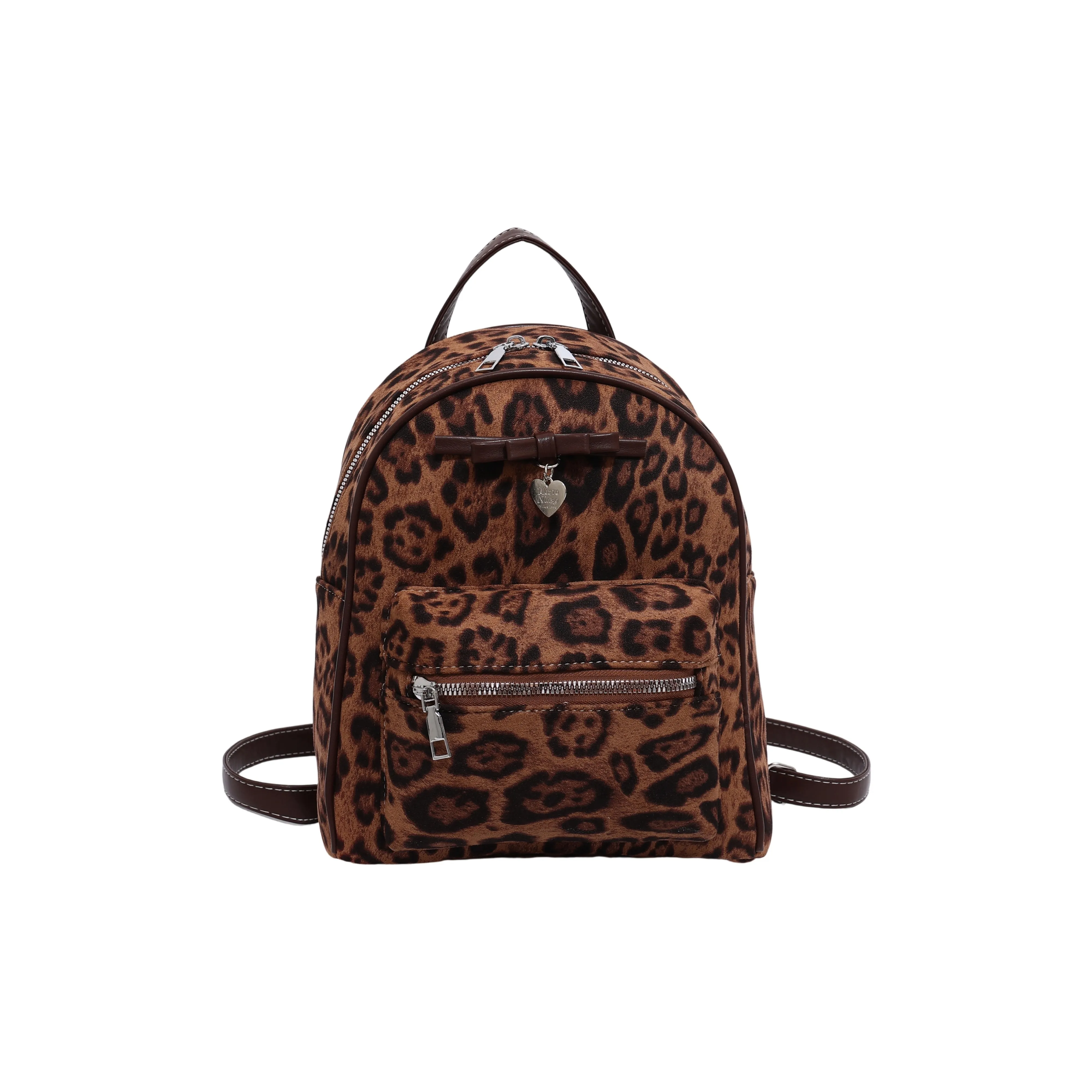 FCTOSSR ПУ (полиуретан) Рюкзак Женские Леопардовый принт Коричневый