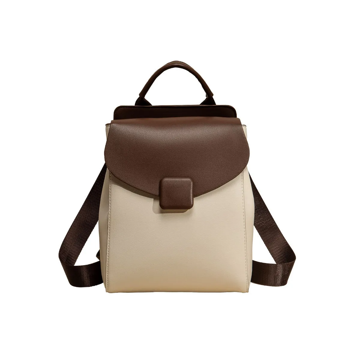 Lv Fielder ПУ (полиуретан) Рюкзак Белый и Коричневый