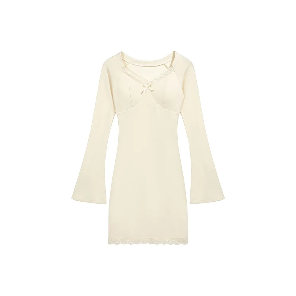 ABBY GODDESS Осенний длинный платье с длинными рукавами женское