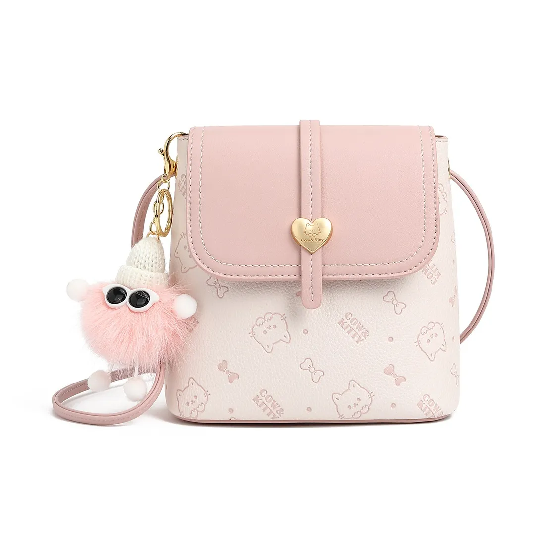 DIFFERENT FACES ПУ (полиуретан) Сумка через плечо Женская Розовая