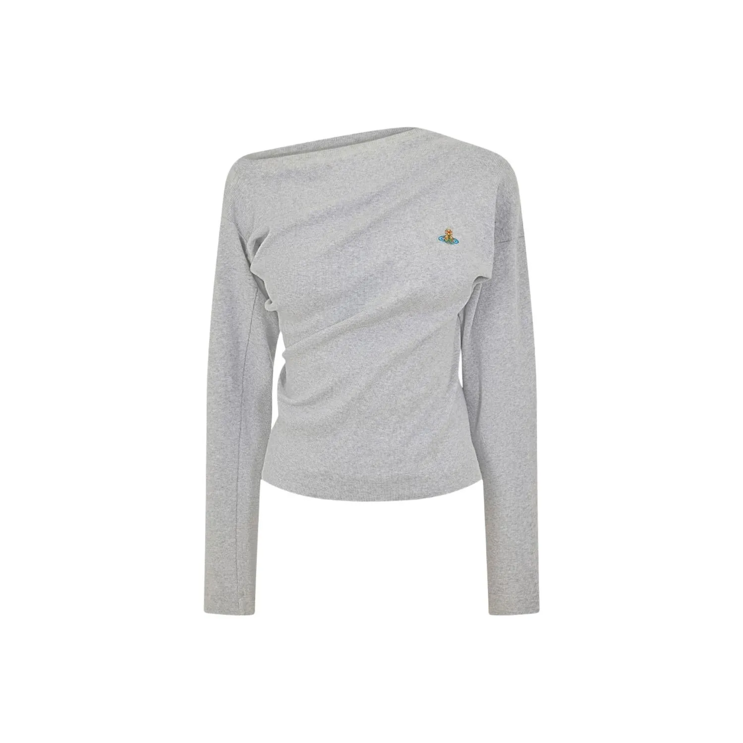 Vivienne Westwood FW25 Рукав с оборванным плечом T-рубашка Женская