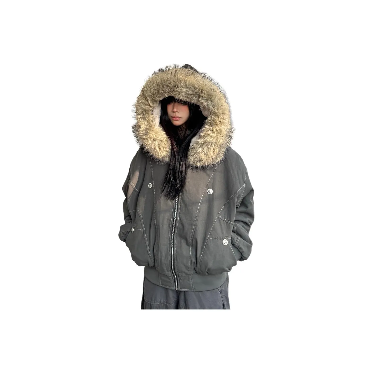 QIAOMONVHAI Хлопковый пуховик женский