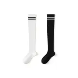 【오버 니 삭스 48cm】블랙 + 화이트