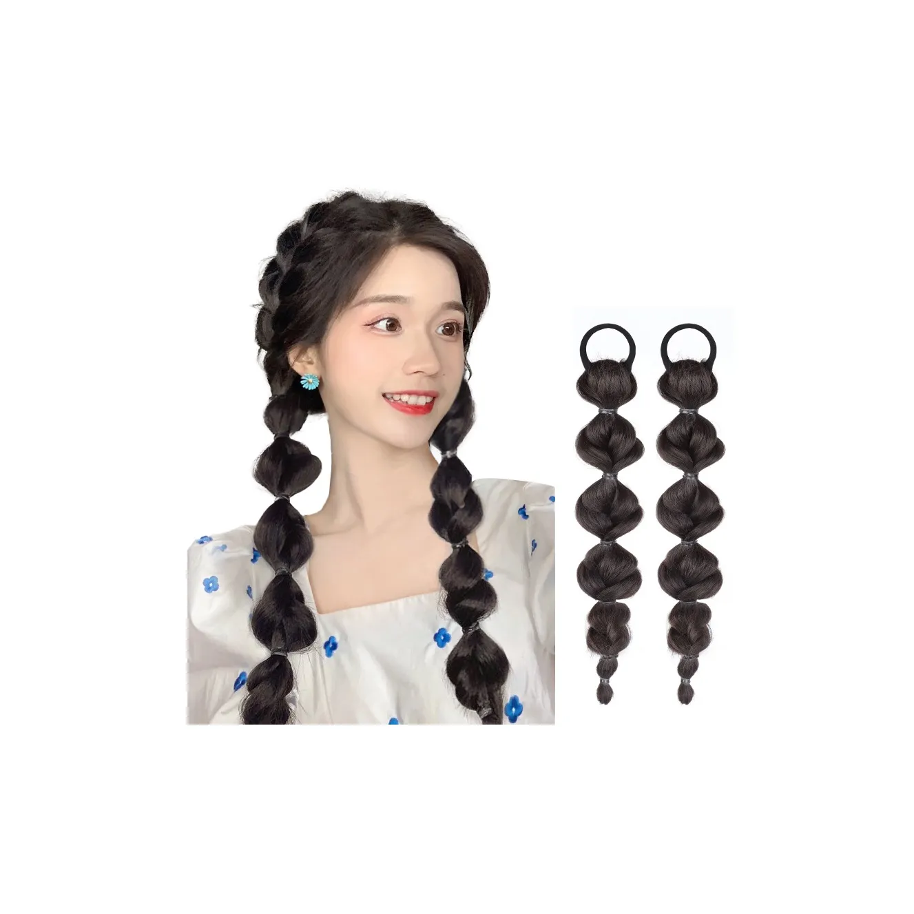 MUNINGFEI Пузырьки Косичка Wig Boxing Lanterns Косичка Высокая Температура Пряжа TWISTED Косичка