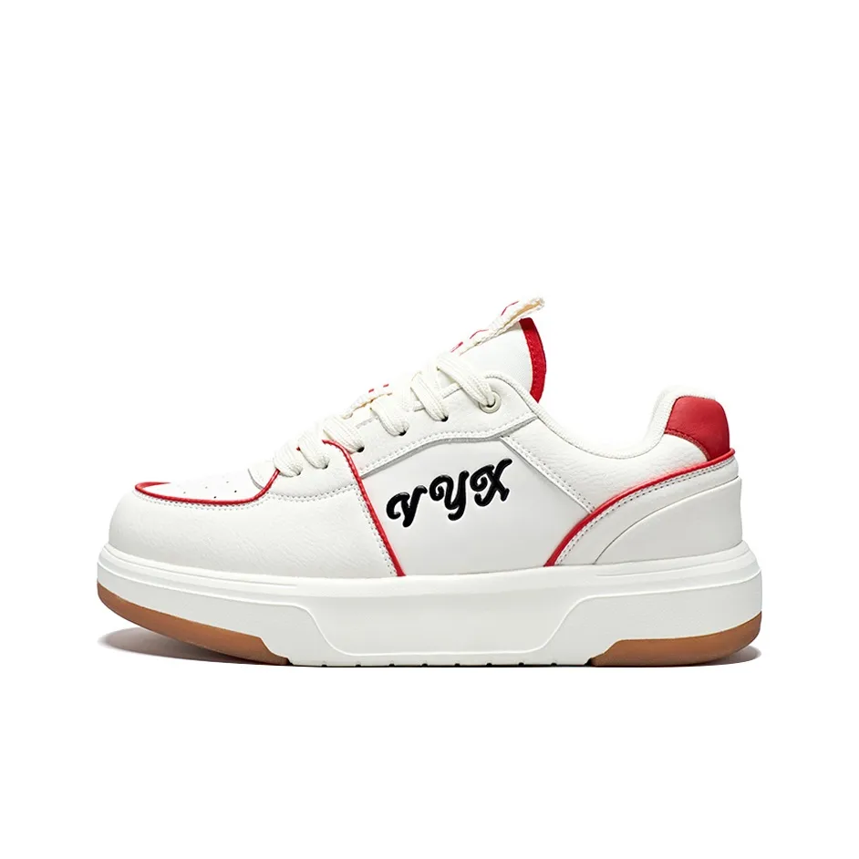 V.YERXU Air Force 1 Премиум Платформа Увеличение Высоты Белые Кроссовки Низкий Топ Кроссовки для Скейтбординга Мужские Бежевый Красный