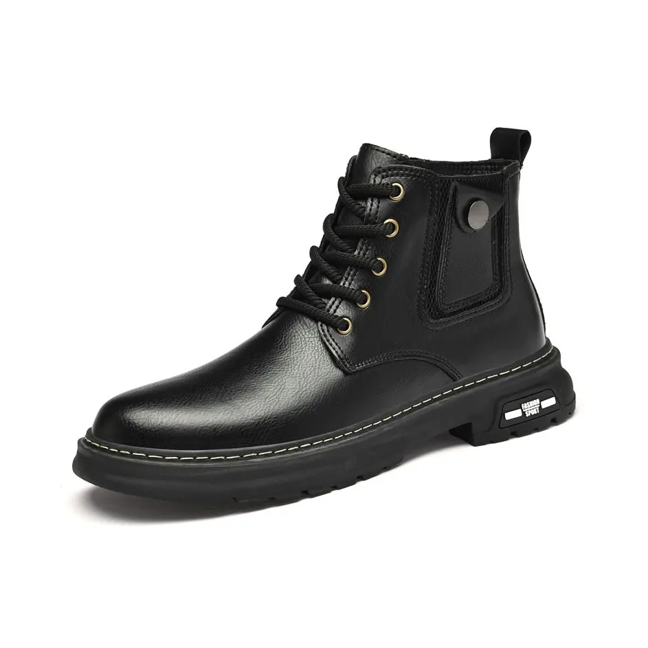 H2 Эксклюзивный Модный Мужская обувь Устойчивая к истиранию Платформа Противоскользящая Обувь Мужской Мартин Ботин Мужской