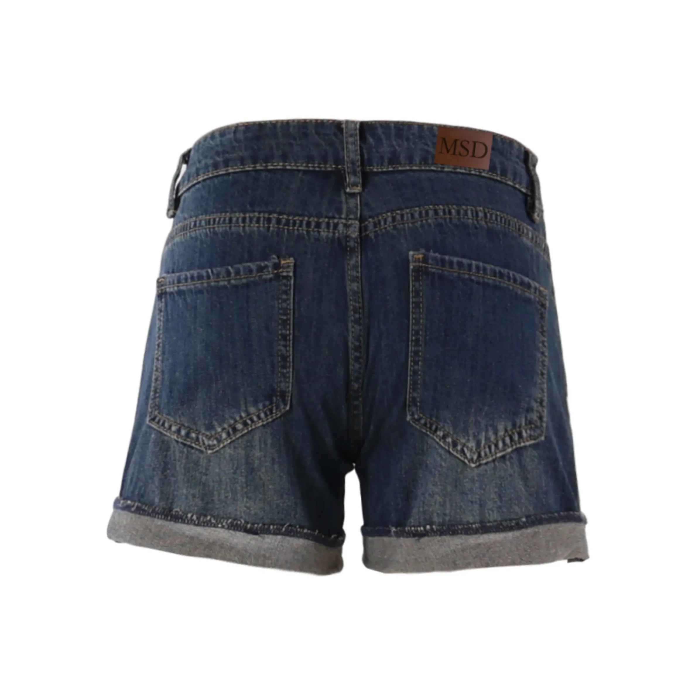 Rose Denim Shorts Women's Vintage Blue