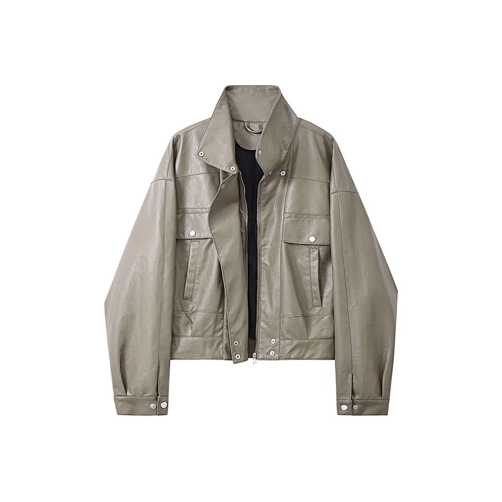 Розовый женский кожаные куртки