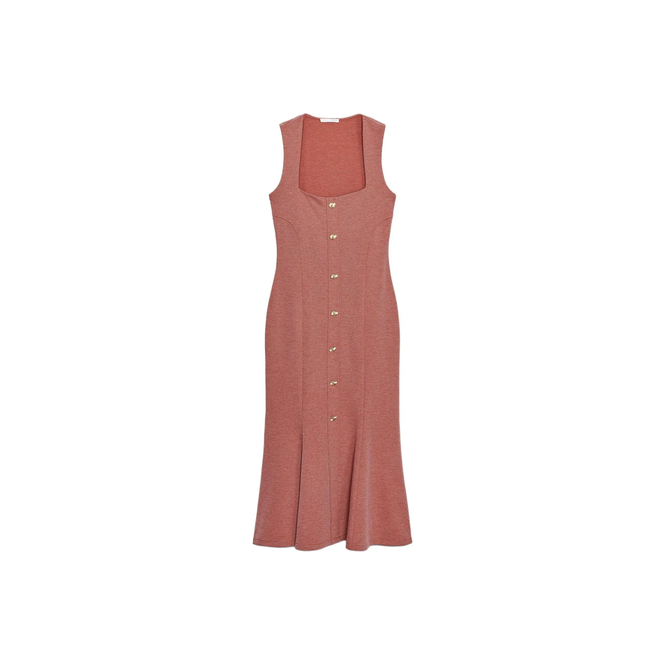 ZARA Апельсин Женские Платья без рукавов