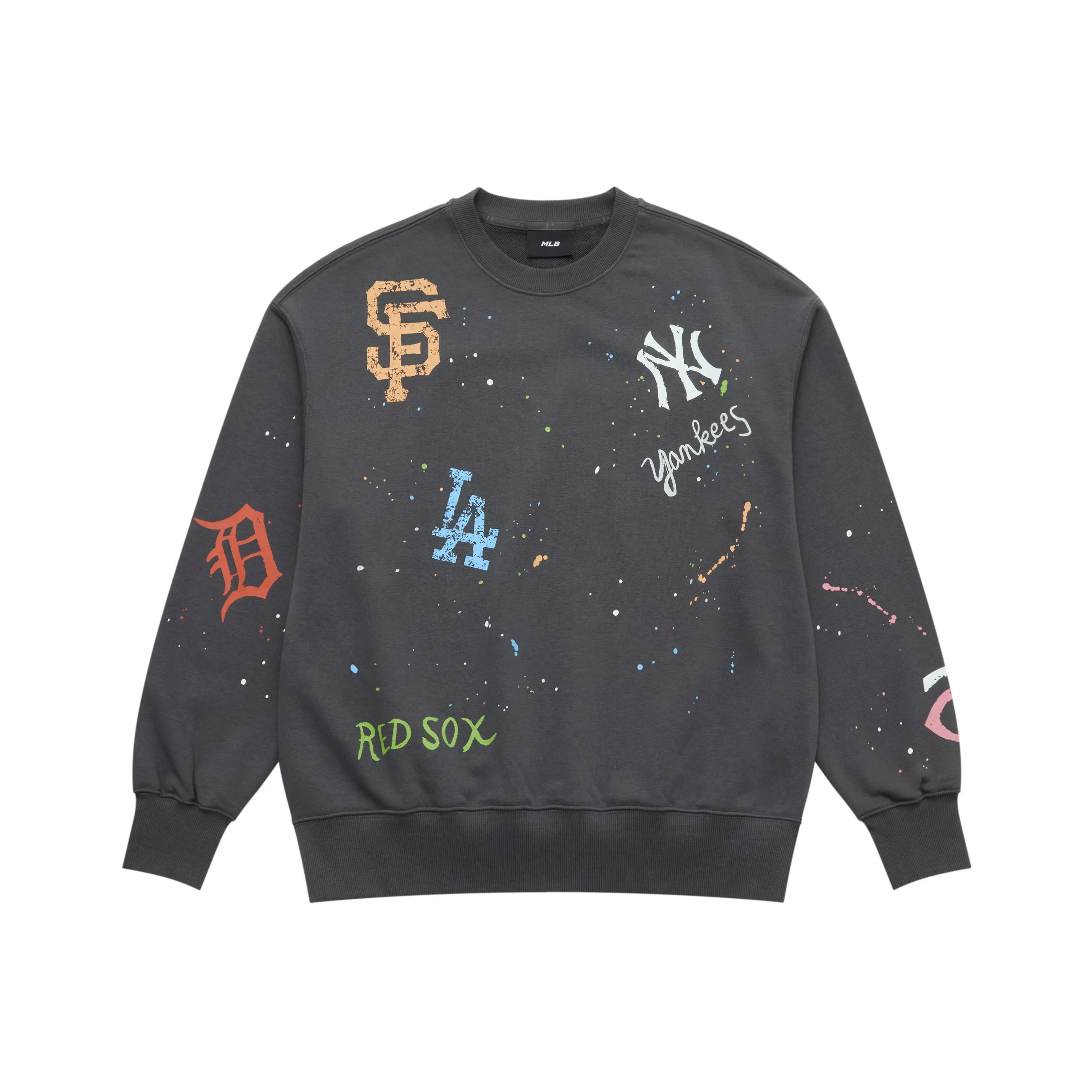 MLB 25FW Свитшот Унисекс Стандарт Угольный Серый