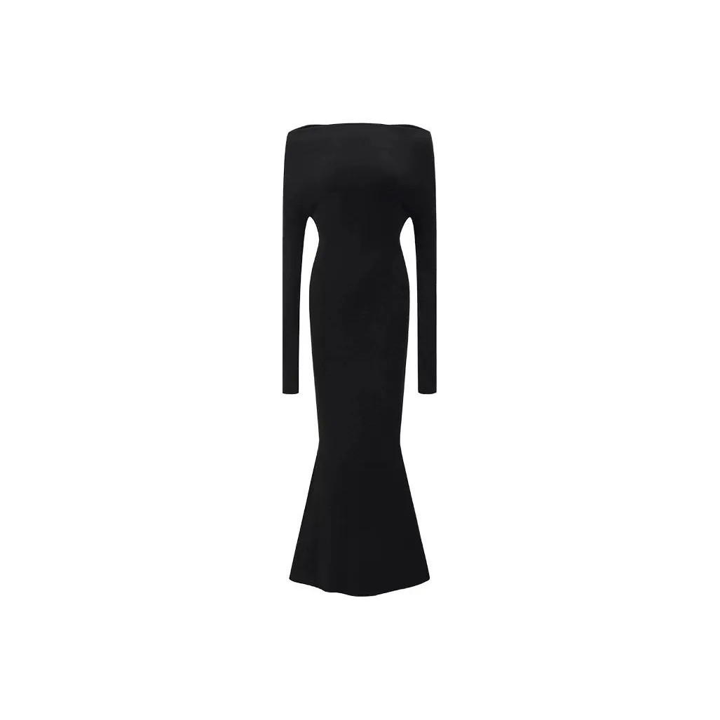 Showroom Plus Длинное платье с длинными рукавами женское