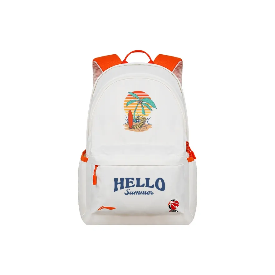 Лайнер Полиэстер Рюкзак Унисекс Белый Оранжевый
