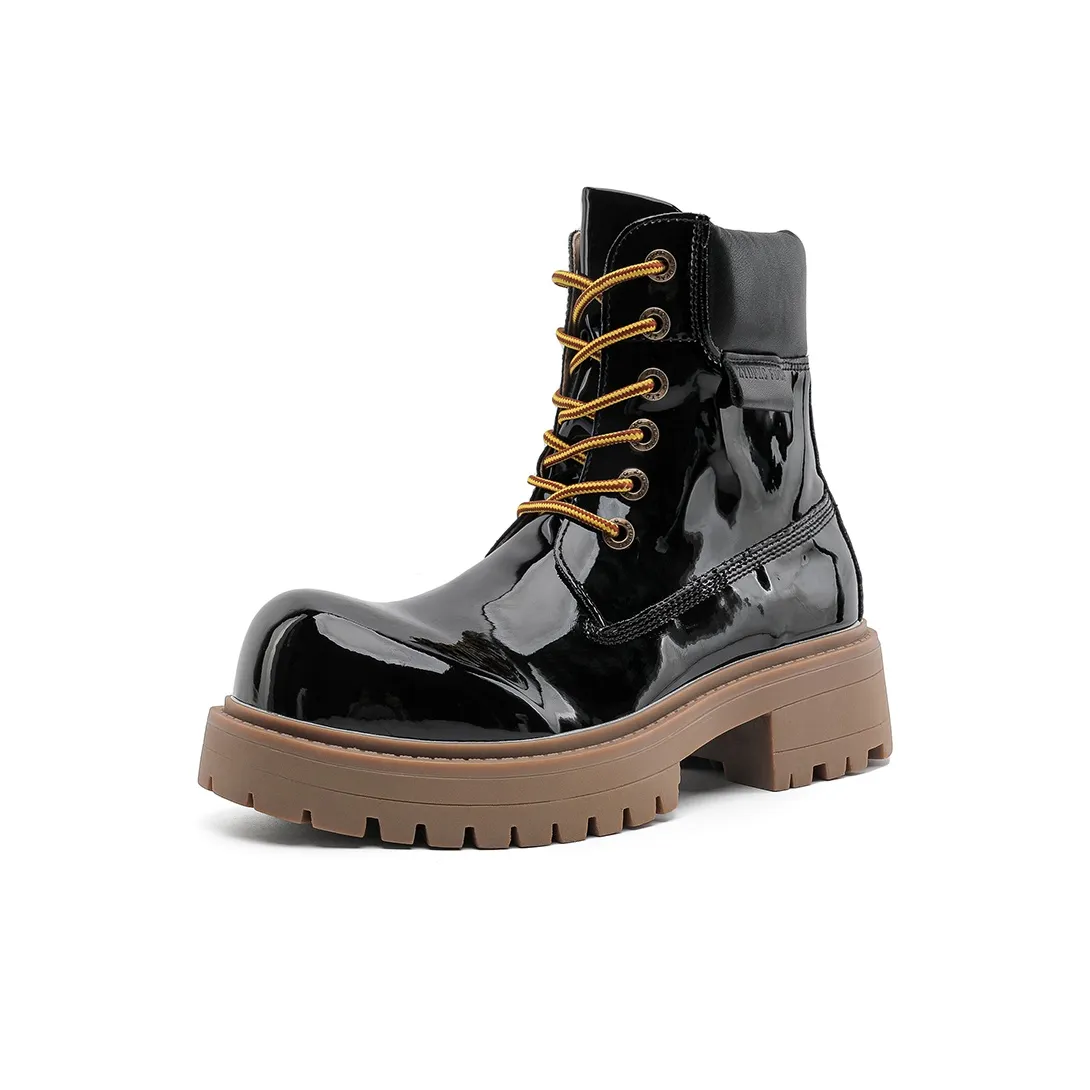 V05 Высокие Топы Британский стиль Ботильоны Повседневная Платформа Рабочая обувь Мужская