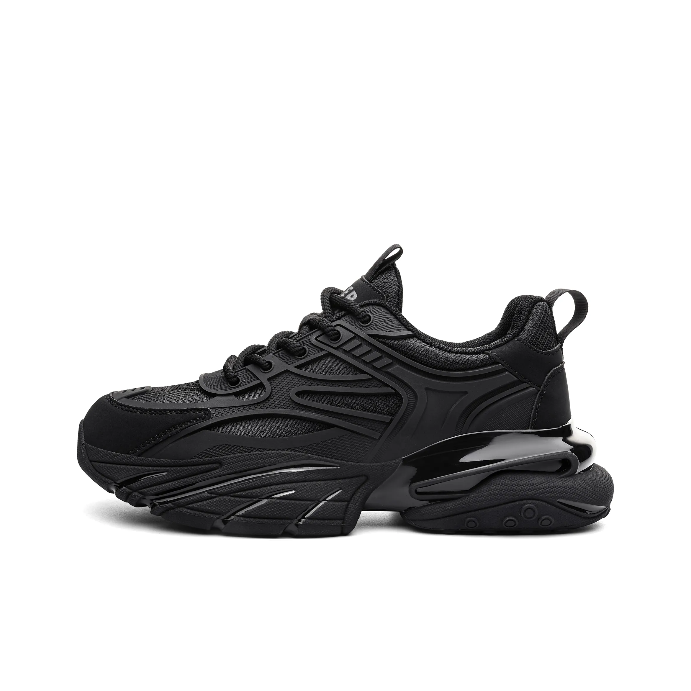 JEEP SPIRIT Black Myth Breathable Low top Chunky Sneakers Men's Black