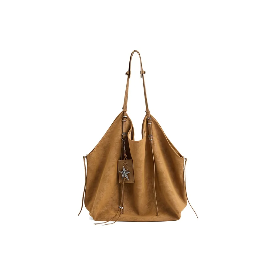 JACD PU Tote Bag, Shopping Bag, Shoulder Bag Large Women's Pink/Brown