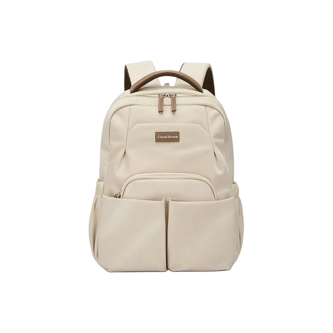 CinvaiKrose Ткань Синтетическая кожа Рюкзак Компьютерная дорожная сумка Рюкзак Стандартный Женский Бежевый Абрикос
