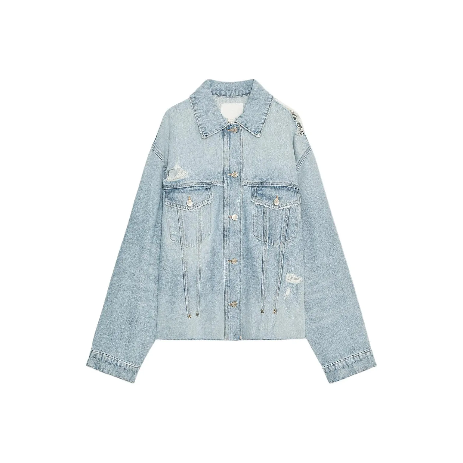 ZARA Trf Светло-синие Женские Джинсовые Куртки