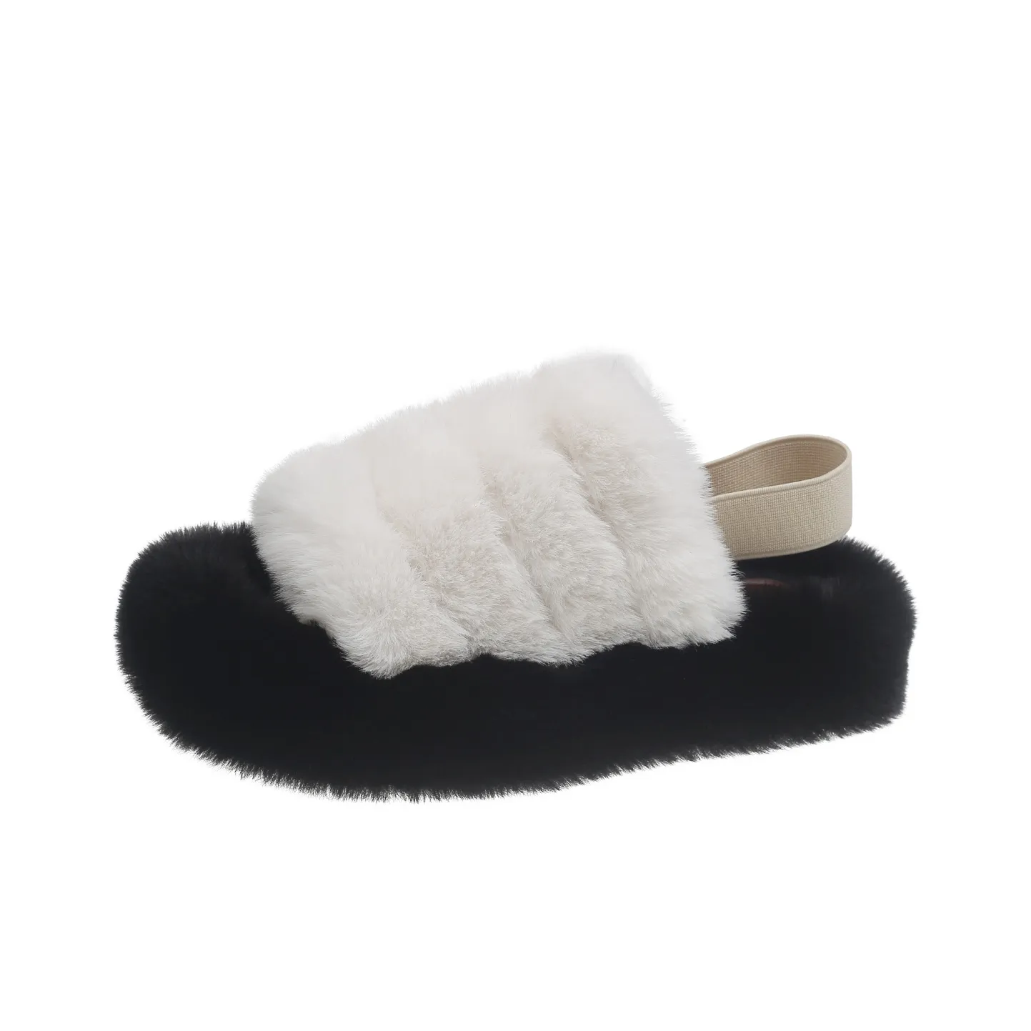 WUJI Резиновая подошва платформа флис тапочки женские