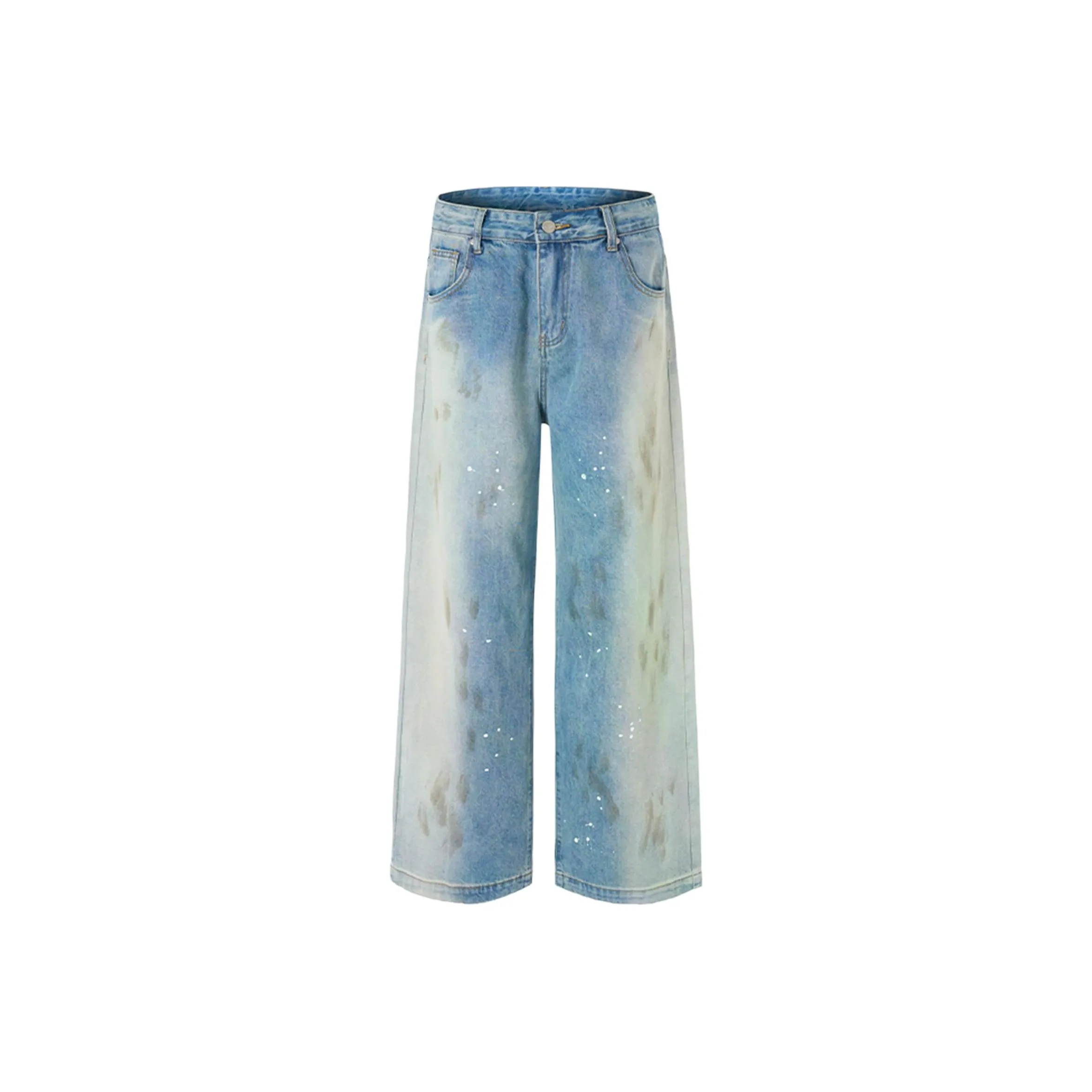 REBIRTHRABBIT Винтажные синие мужские джинсы