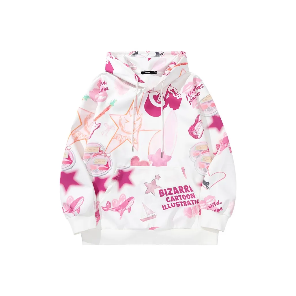 GENANX Толстовка Унисекс Белый Розовый