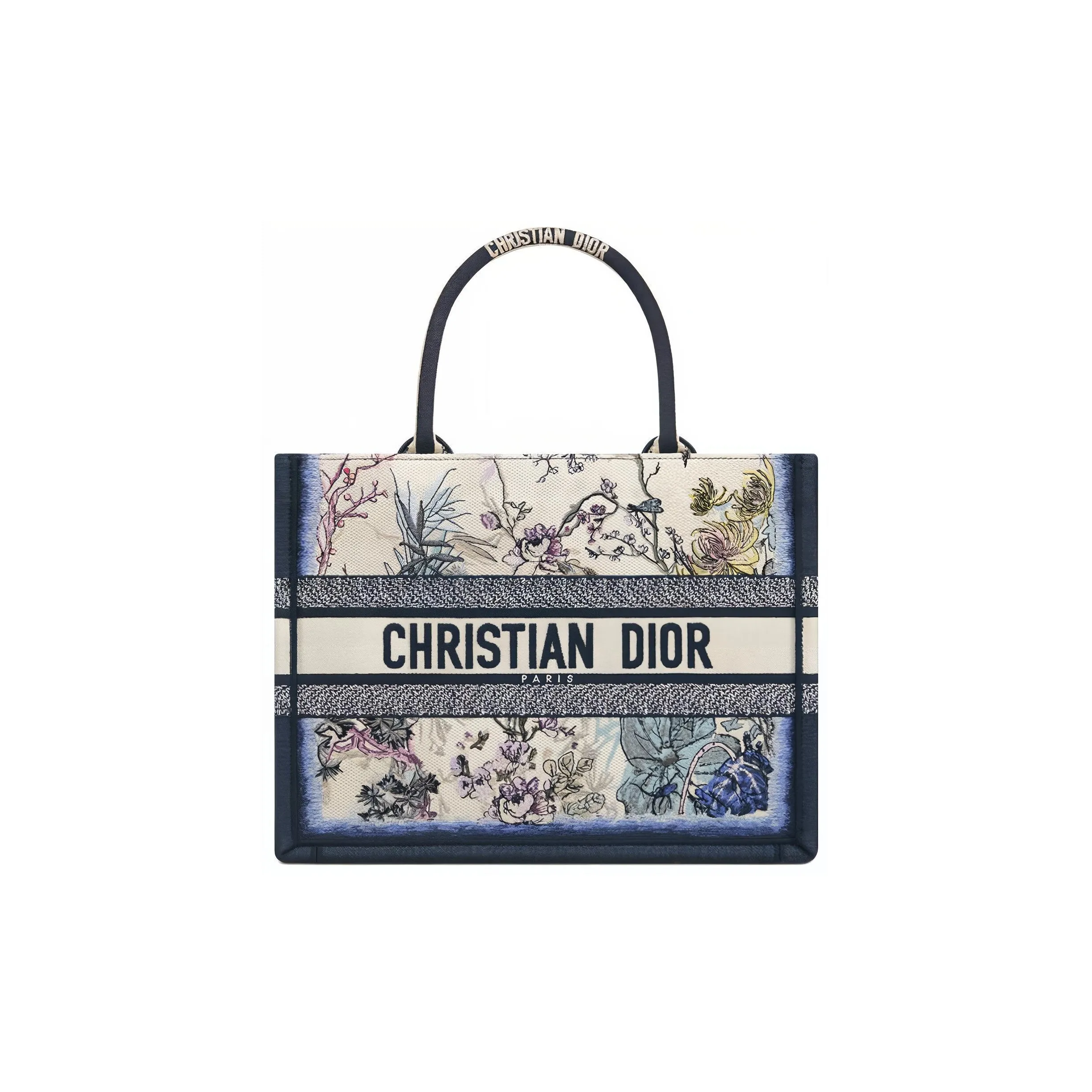 DIOR BookTote Cotton Tote Bag, Shopping Bag, Handbag Medium Women's Multicolor