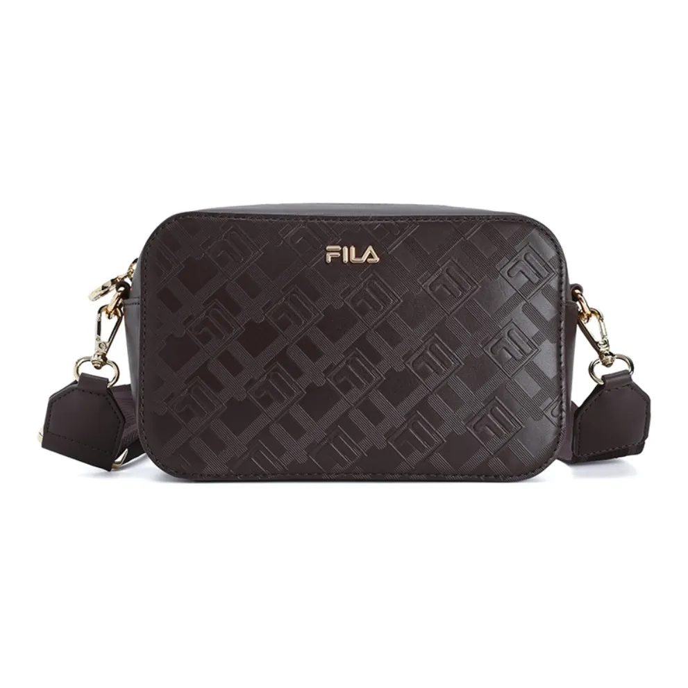 FILA Белый ПУ (полиуретан) с синтетической кожей сумка через плечо стандартная женская темный малиновый красный