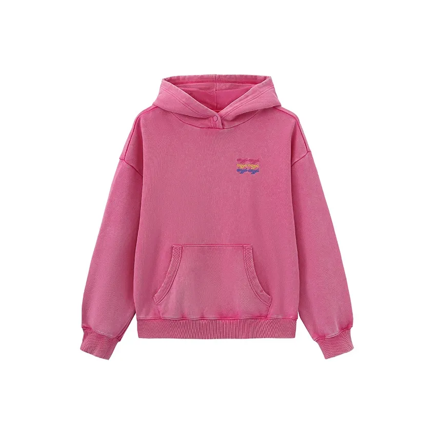 Wiggle Wiggle Однотонный Облегающий крой Tmall Удобный Повседневный Минималистский стиль Мягкий Толстовка Женские