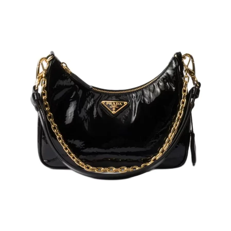 PRADA Re Edition Leather Shoulder Bag, Handbag, Shoulder Bag Mini Women's Honey