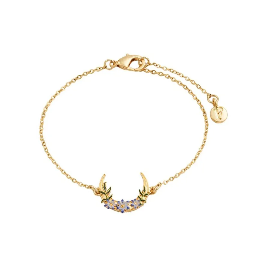 Fable 22K Pure Золотой Покрытый Гальванизированный Серебряный Покрытый Состаривание Ручной Работы Эмаль Браслеты Женские