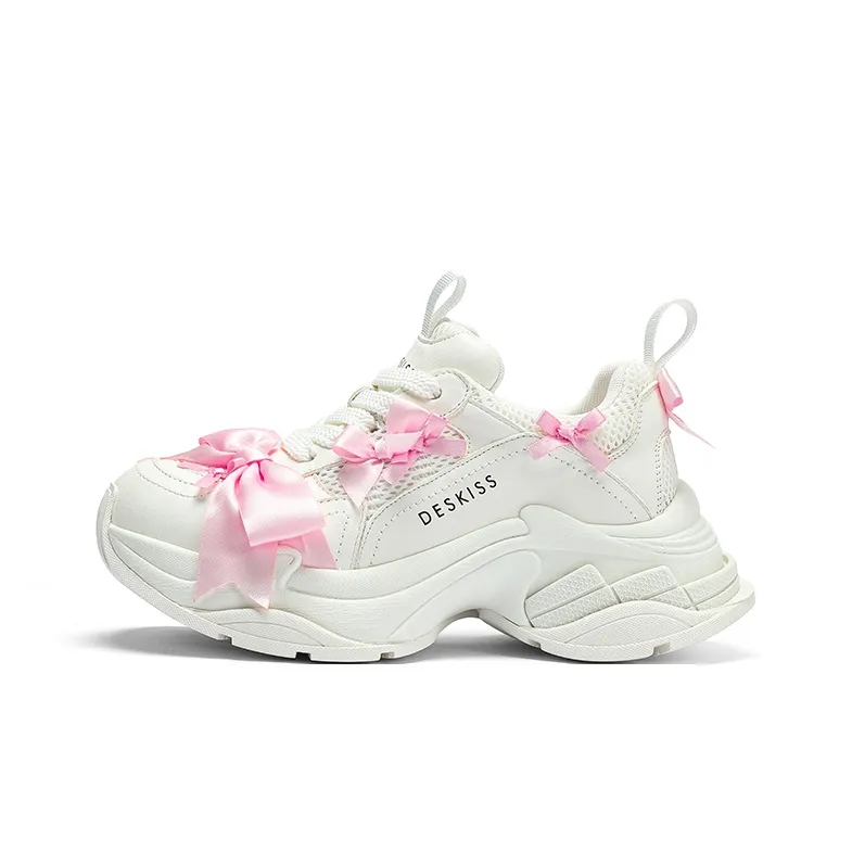 DESKISS Амортизация устойчивость к истиранию легкий увеличивающий высоту матовый низкий топ кроссовки с толстой подошвой женские