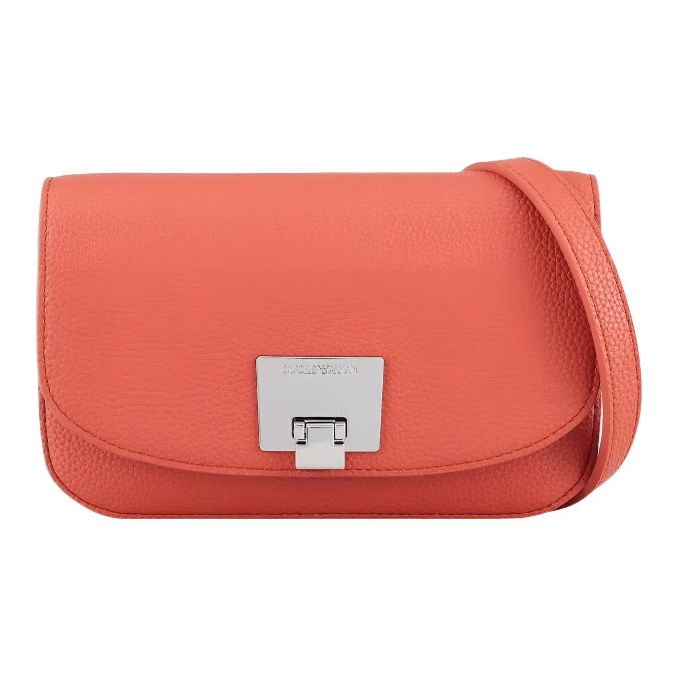 EMPORIO ARMANI Leather Shoulder Bag, Crossbody Bag Regular Women's Brick Red