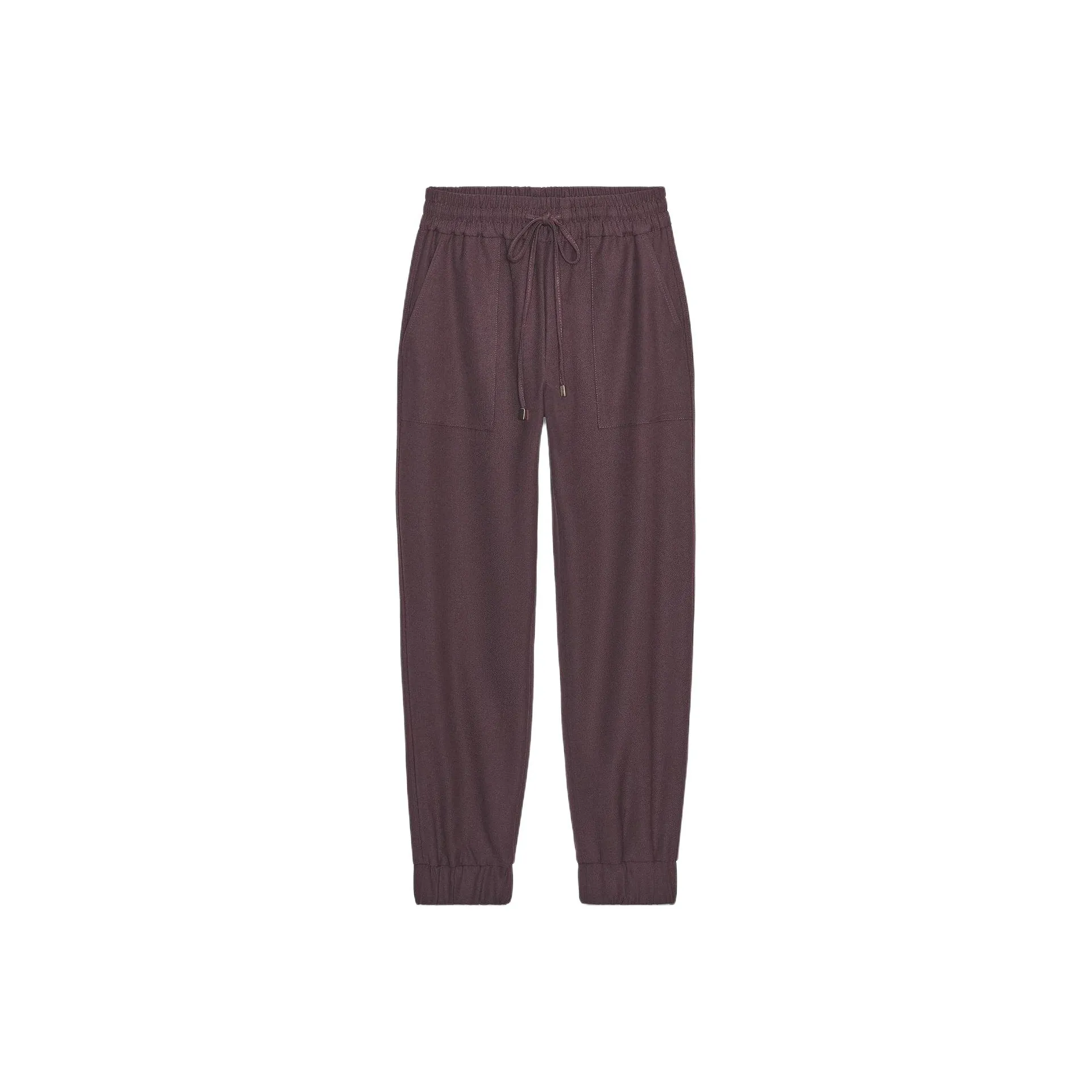 ZARA Бордовый Красный Женские Повседневные Штаны