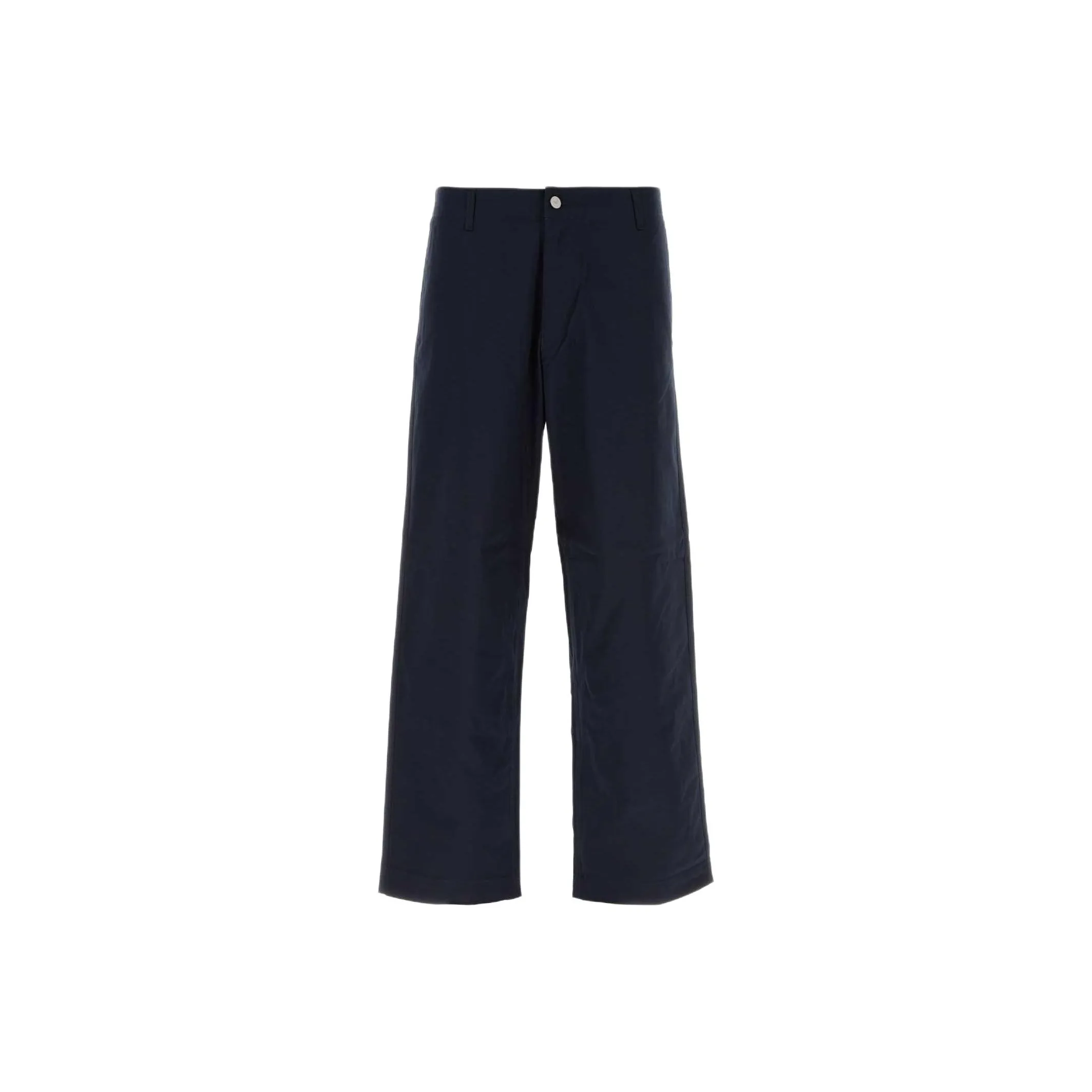 EMPORIO ARMANI ASV Capsule Organic Gabardine Chino Casual Pants Men's Navy Blue