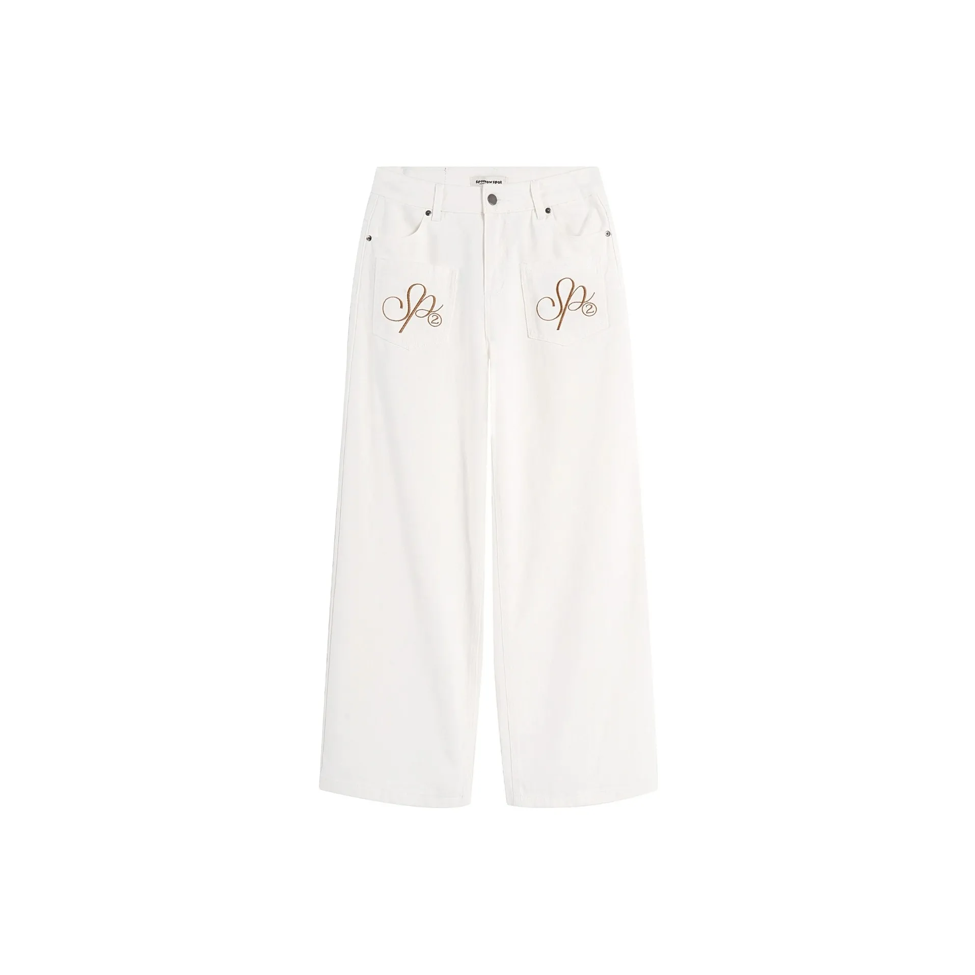 KAIZZGAO Белый Мужской Джинсы