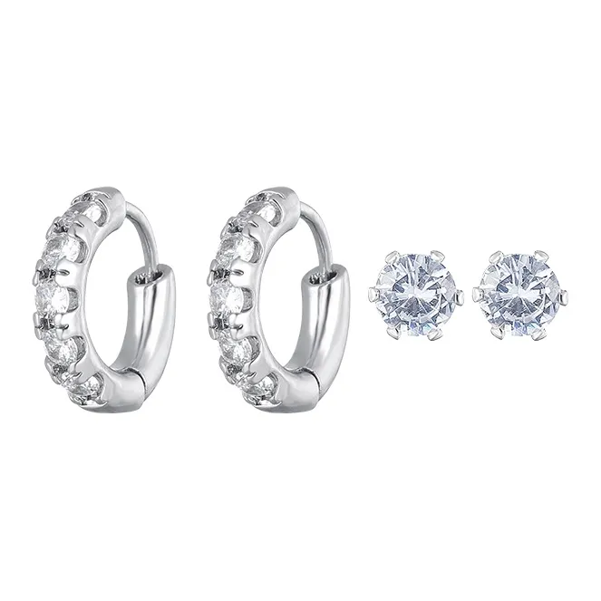 Серьги JianKai S925 Серебряные иглы Унисекс