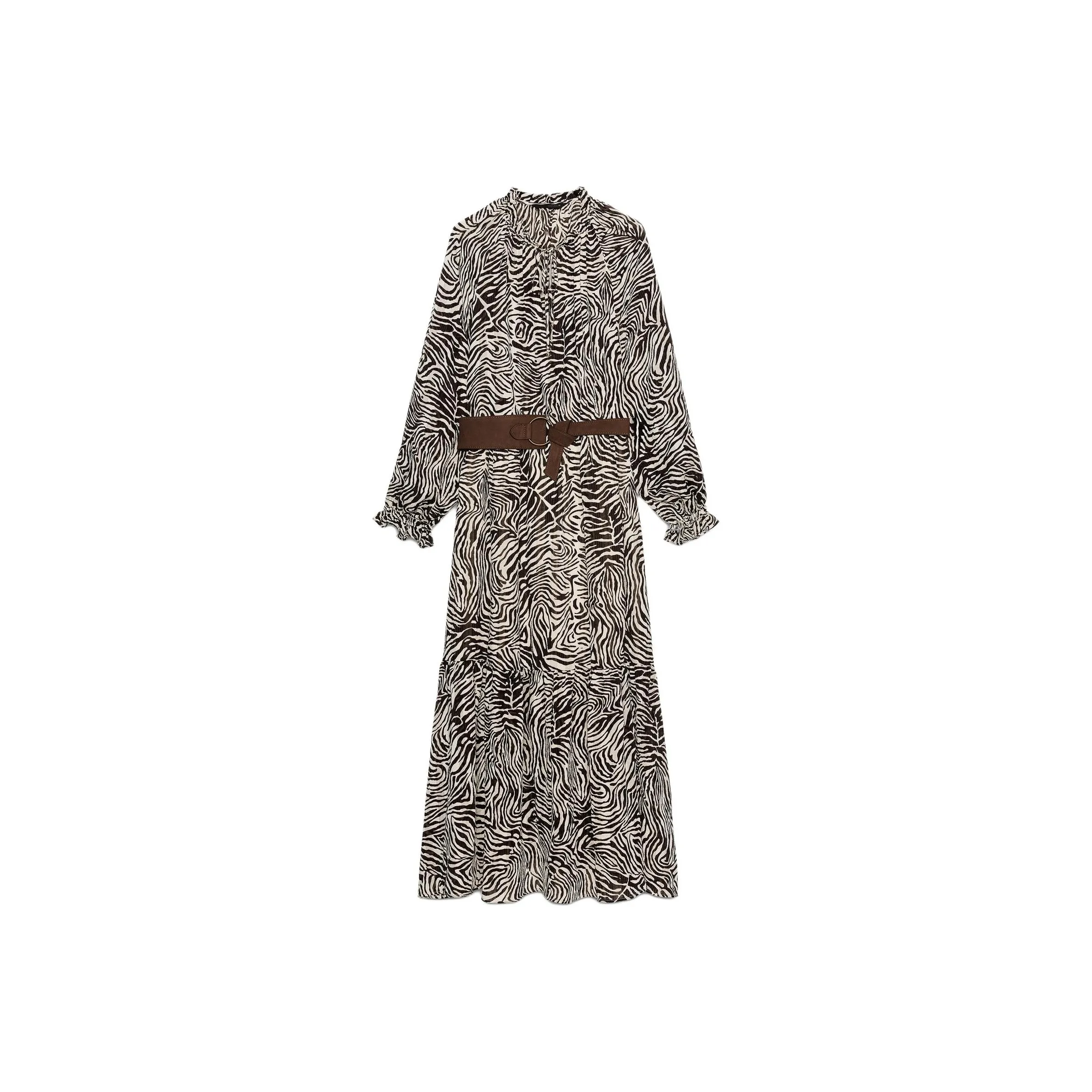 ZARA Длинное платье с длинными рукавами женское